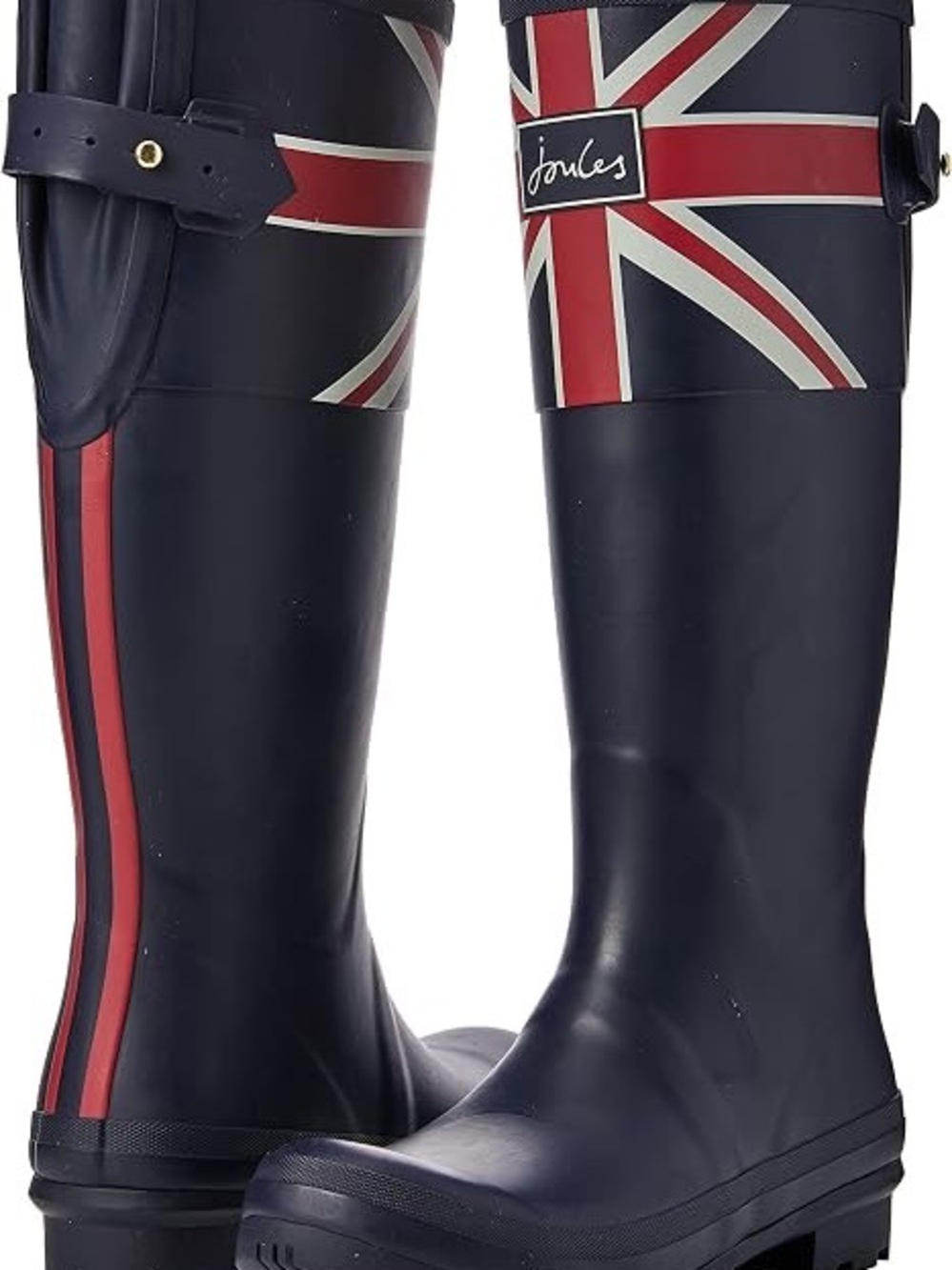 Joules Navy Rain Boots with Union Jack Flag Print